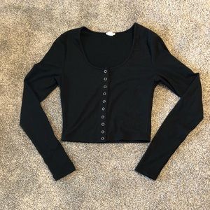 Black crop top